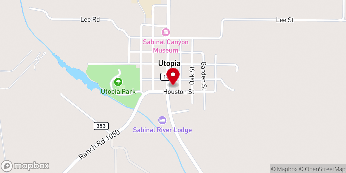 Map showing location of Utopia Church of Christ