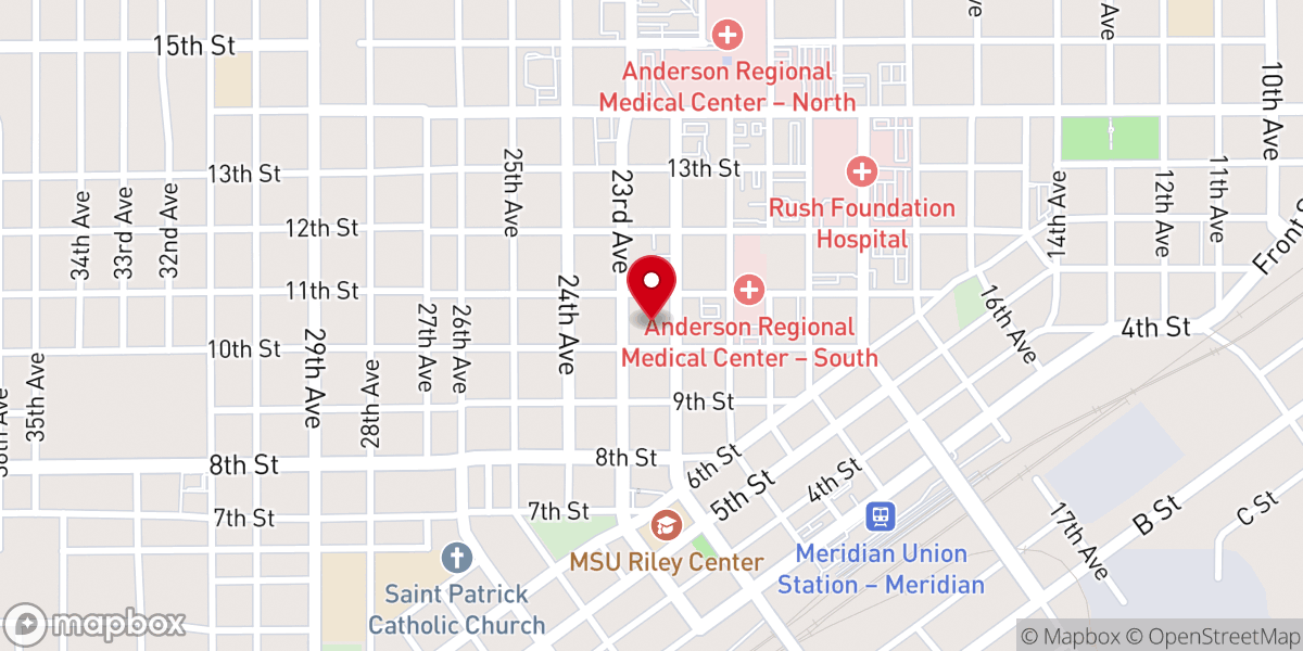 Map showing location of Central United Methodist Church