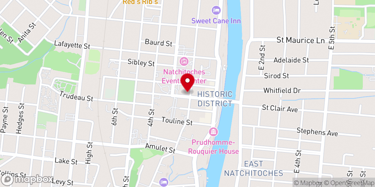 Map showing location of Natchitoches Parish President Office
