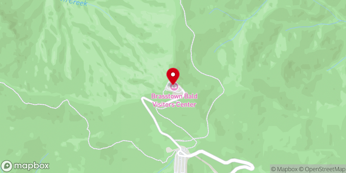 Map showing location of Brasstown Bald Visitor Center