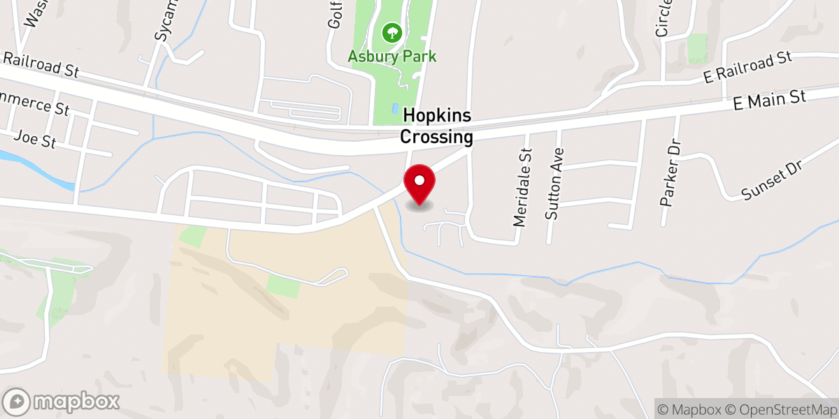 Map showing location of First Free Will Baptist Church