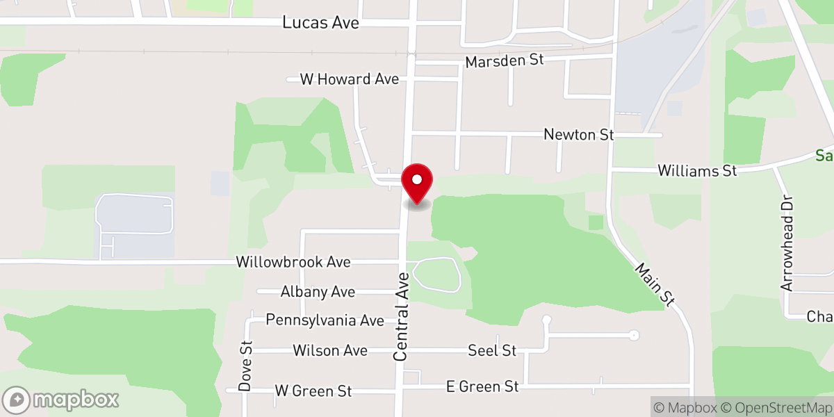 Map showing location of Central Christian Academy