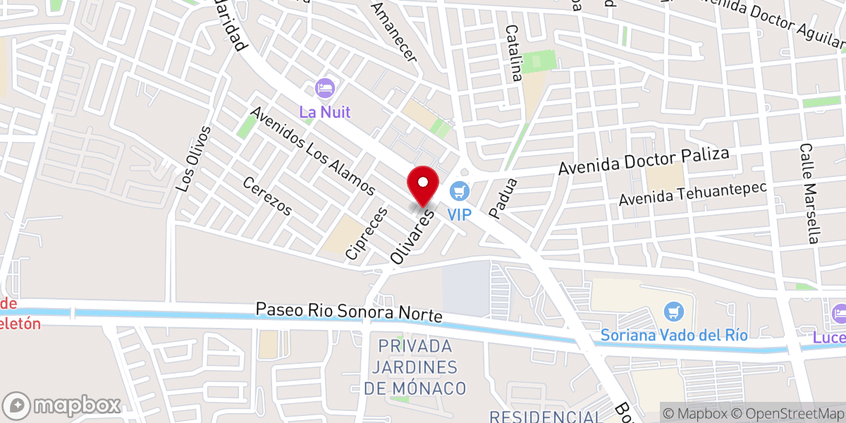 Map showing location of Parroquia San Peregrino