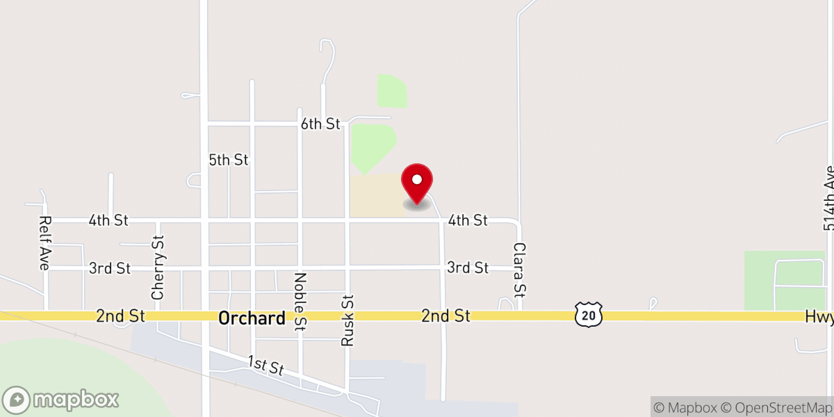 Map showing location of Evangelical Free Church