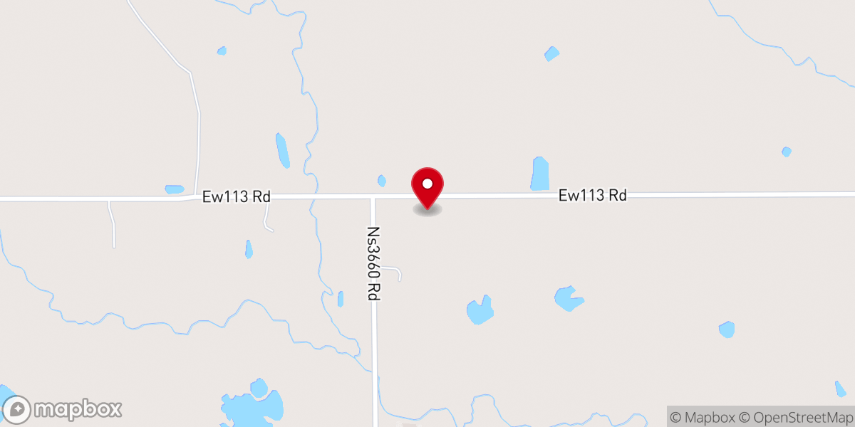 Map showing location of Pigeon Roost Church
