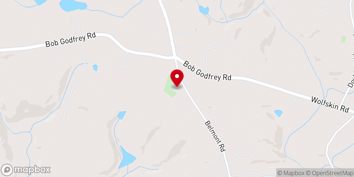 Map showing location of Corinth Baptist Church