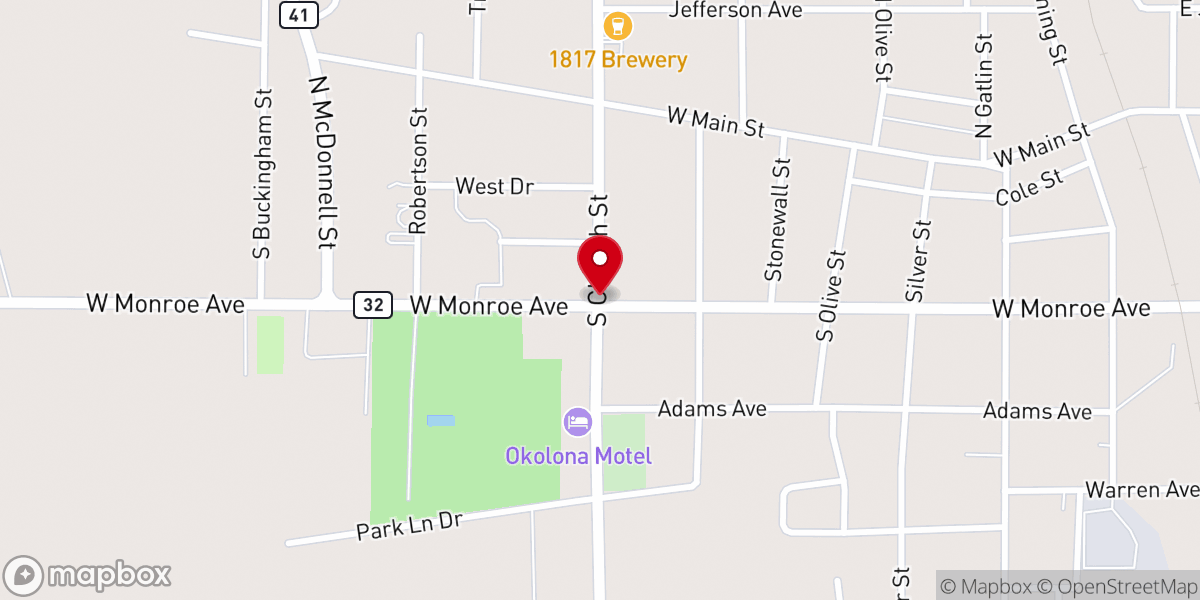 Map showing location of Chapel Grove
