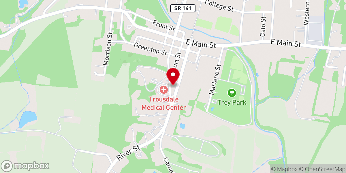 Map showing location of Hartsville United Methodist