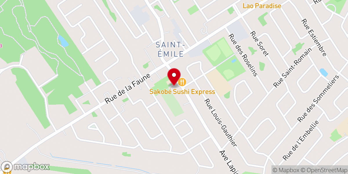 Map showing location of St-Émile Presbytery