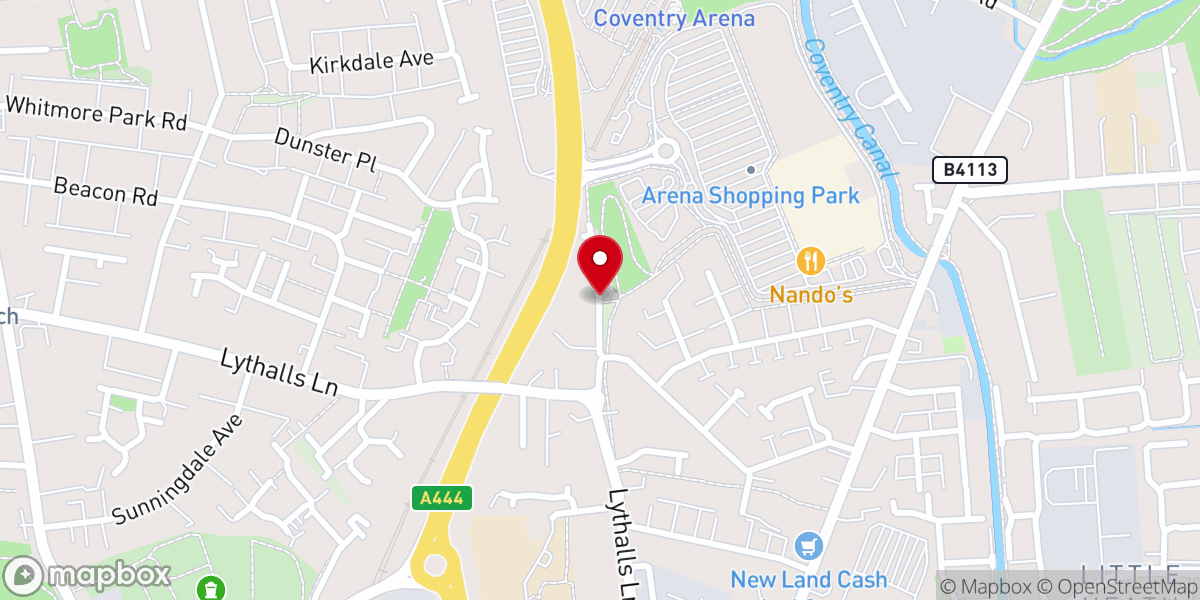 Map showing location of RCCG HOUSE OF MERCY COVENTRY