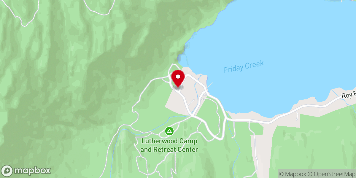 Map showing location of Lutherwood Camp and Retreat Center