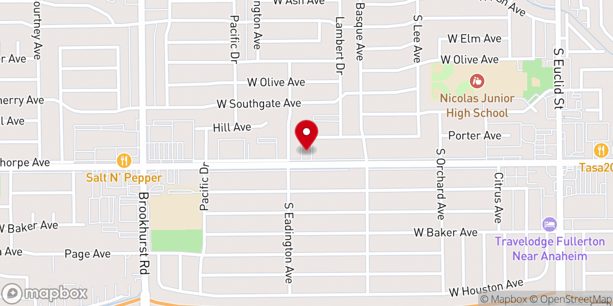 Map showing location of Cornerstone Christian Fellowship