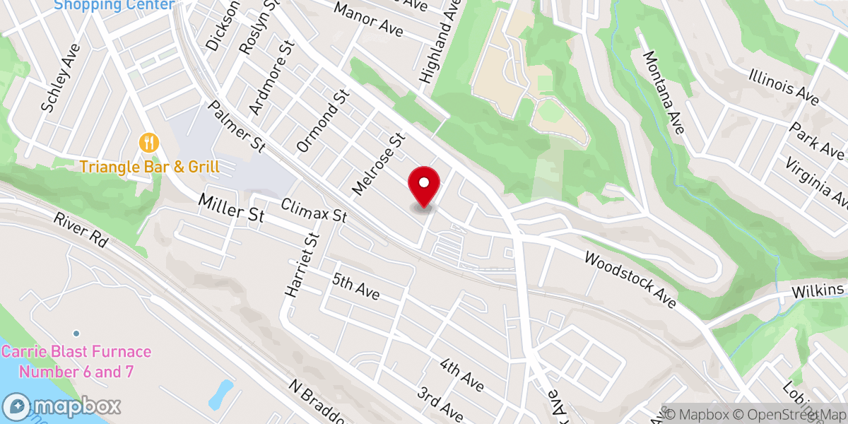 Map showing location of Calvary Apostolic Church