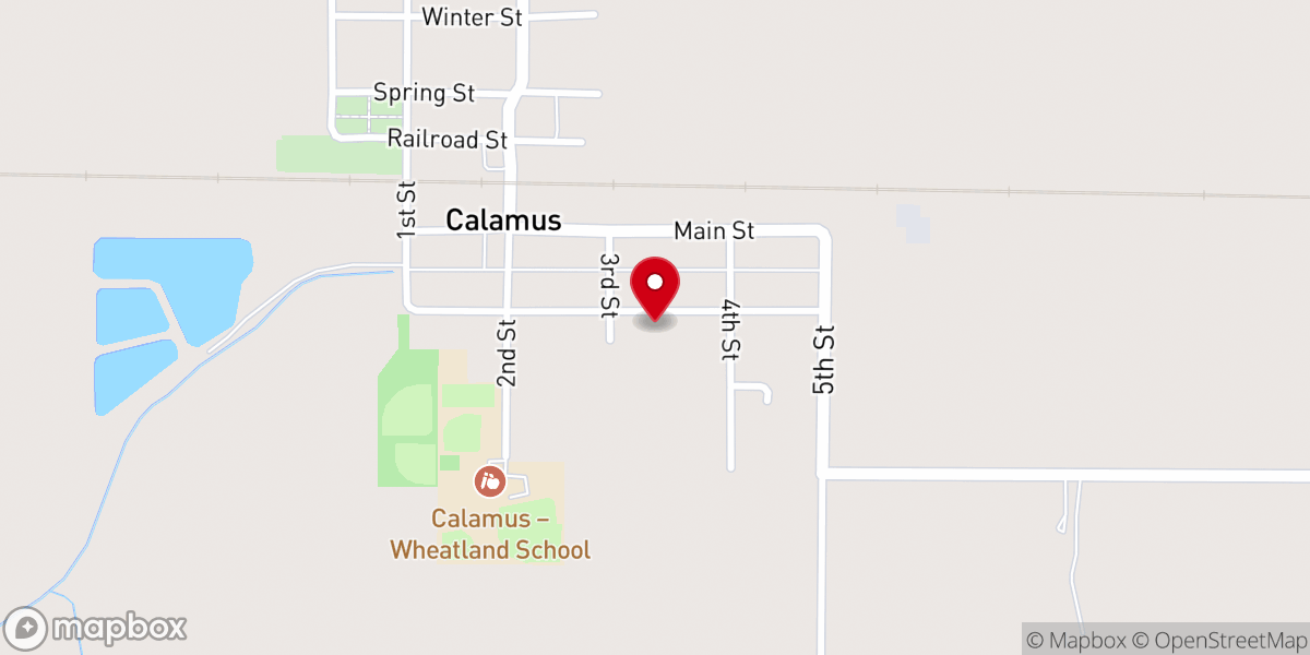 Map showing location of Wesley United Methodist Church