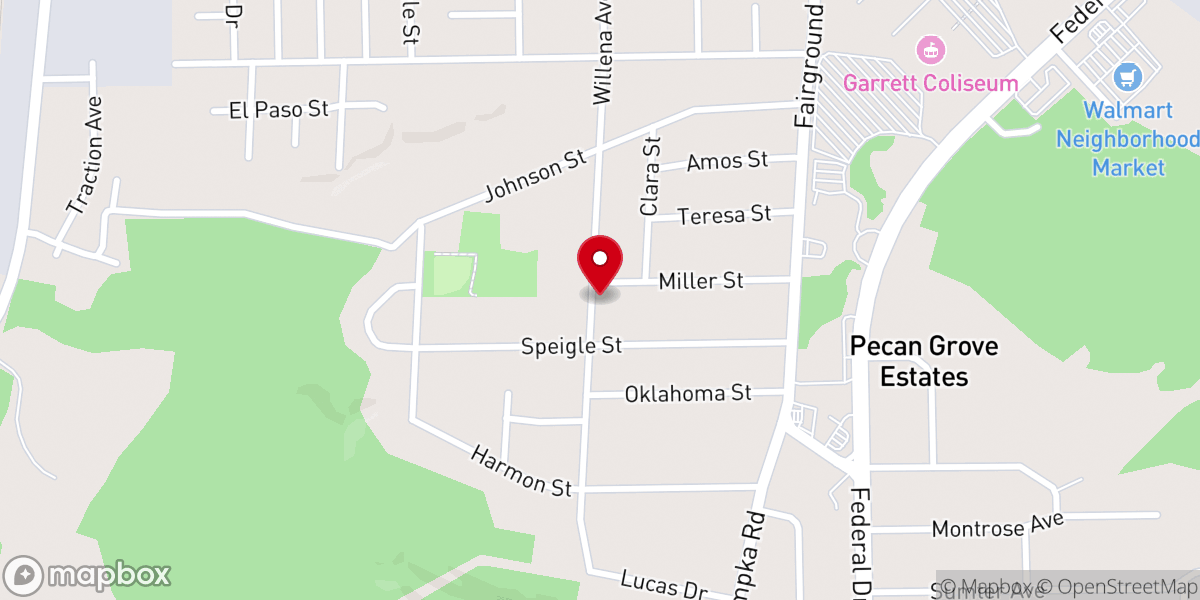 Map showing location of Highland Gardens Church of Christ