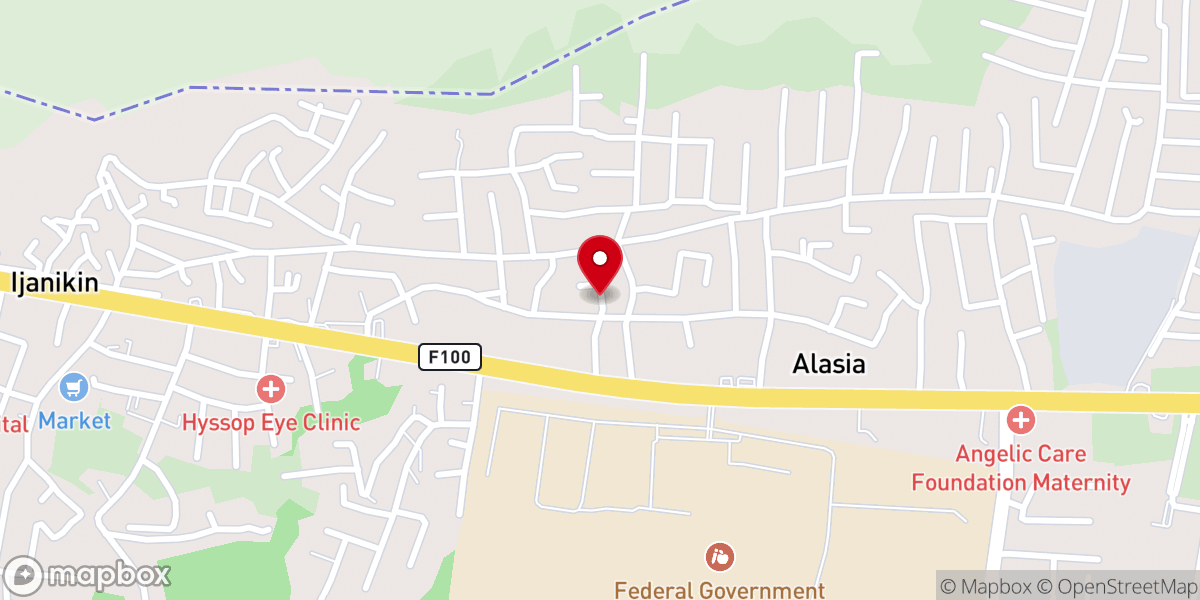 Map showing location of CHRIST EMBASSY IJANIKIN