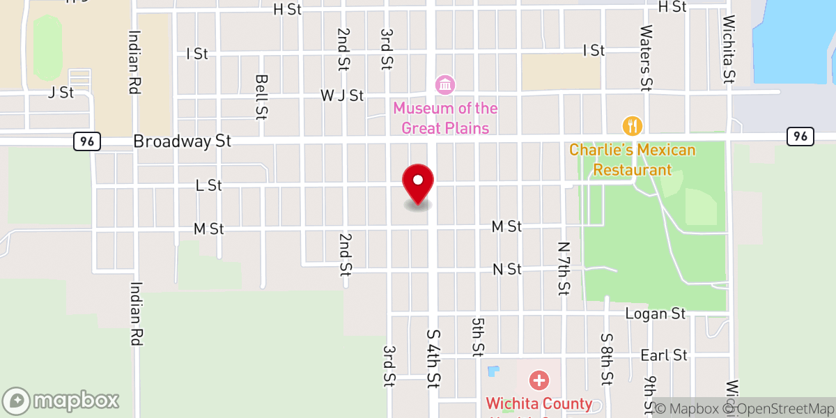 Map showing location of M C Nall