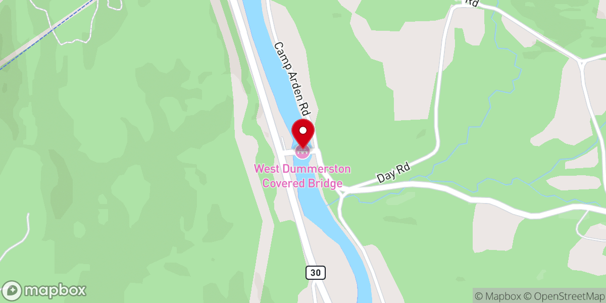 Map showing location of Historic Dummerston Covered Bridge
