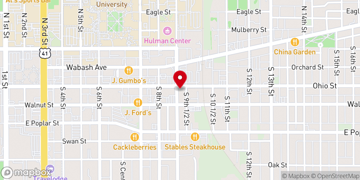 Map showing location of St Benedict Catholic Church
