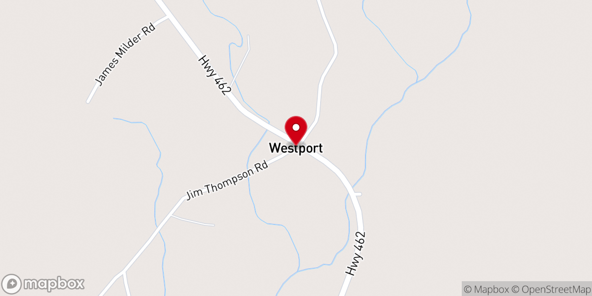 Map showing location of Westport