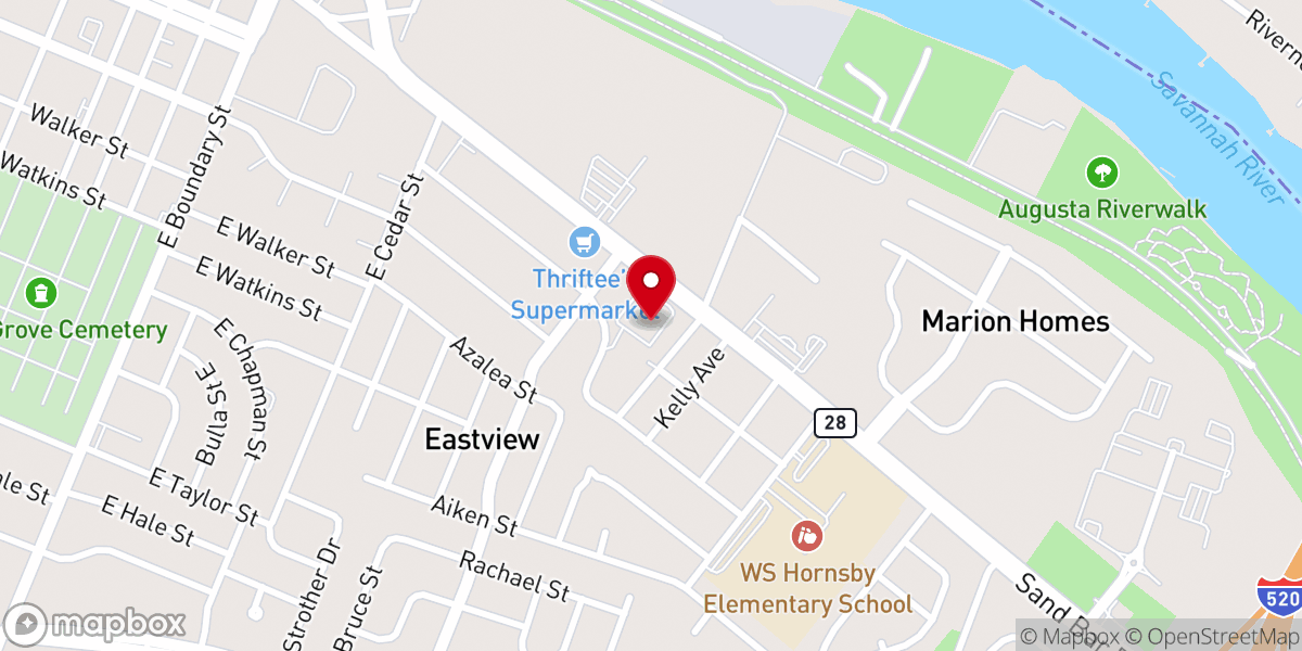 Map showing location of Everfaithful Missionary Baptist Church