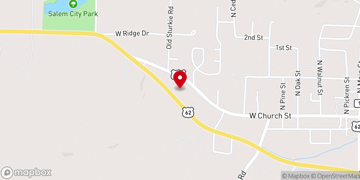 Map showing location of Meadows Apartments