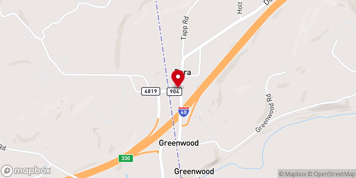 Map showing location of Dora Pentecostal Church of God