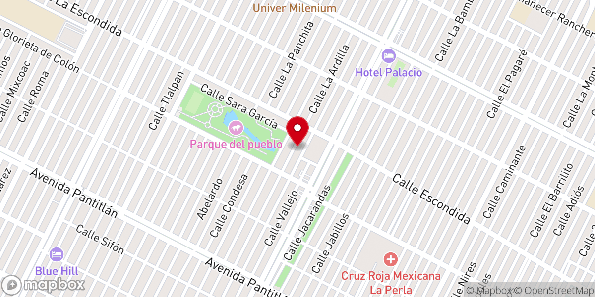 Map showing location of Parroquia Nuestra Señora de la Candelaria