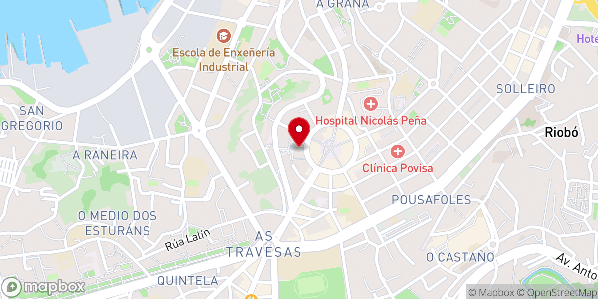 Map showing location of Iglesia de Nuestra Señora del Carmen