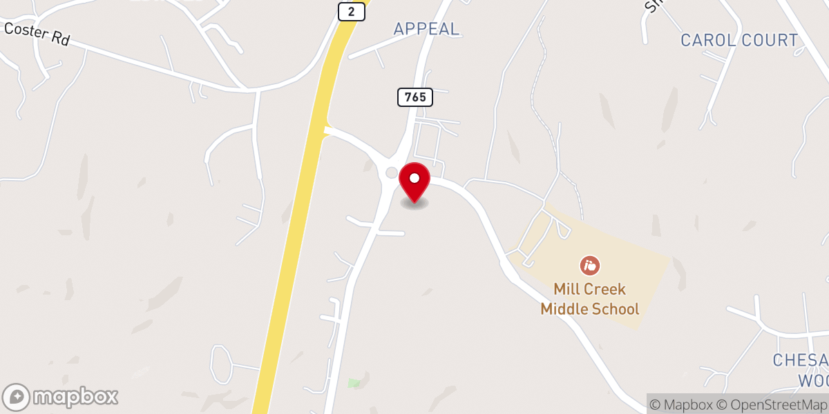 Map showing location of Patuxent Friends Meeting