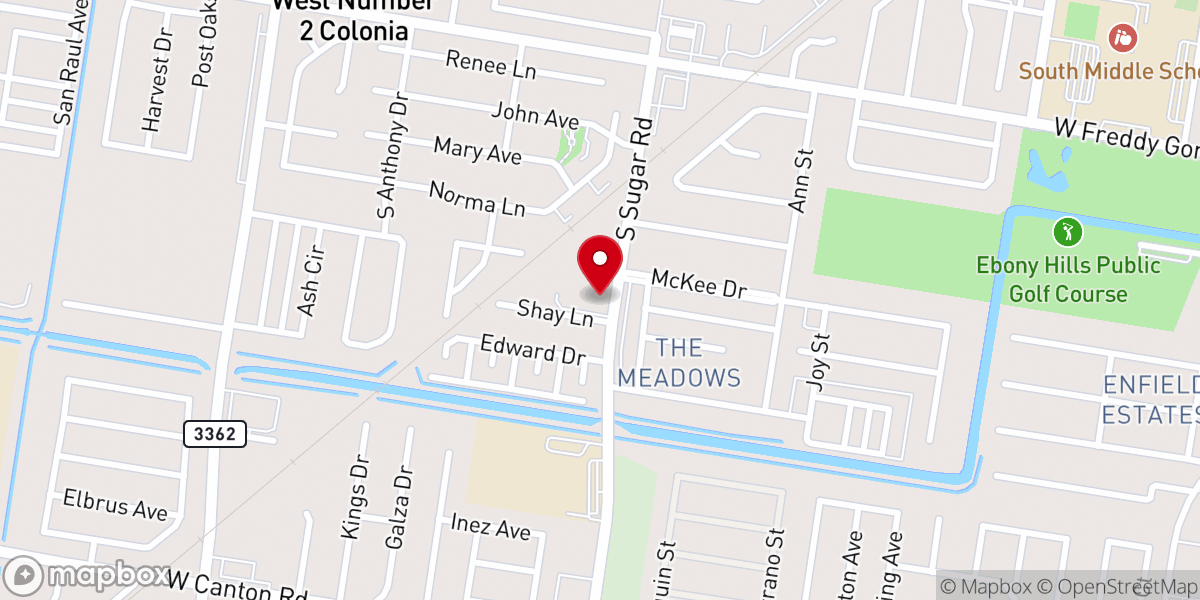 Map showing location of Iglesia de Fe
