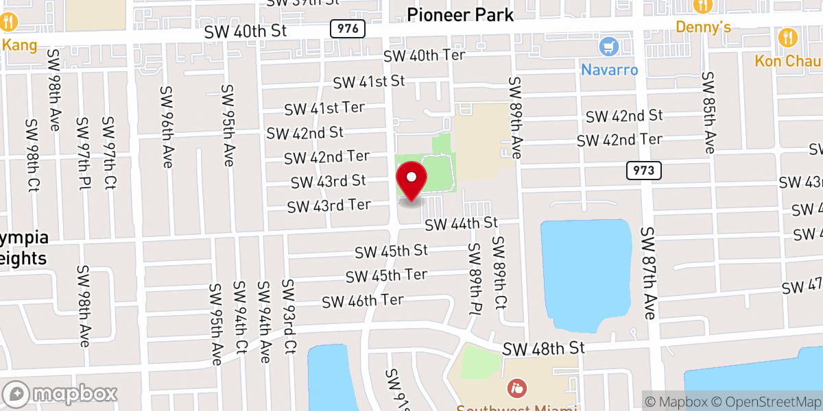 Map showing location of Miami Temple Seventh-day Adventist Church
