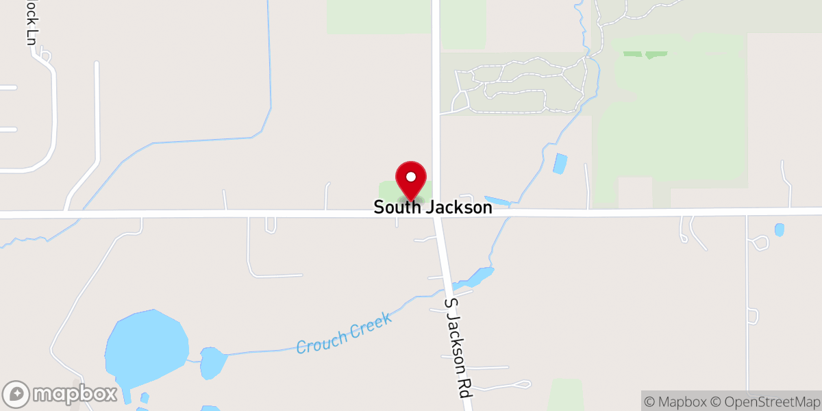 Map showing location of South Jackson Community Church