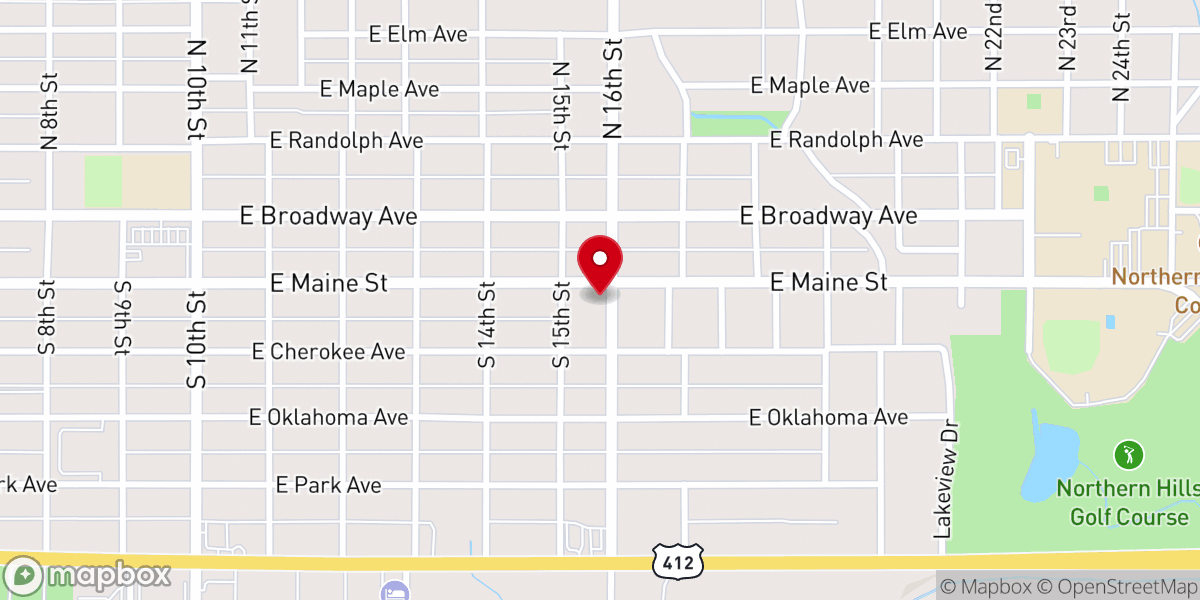 Map showing location of Maine Nazarene Church