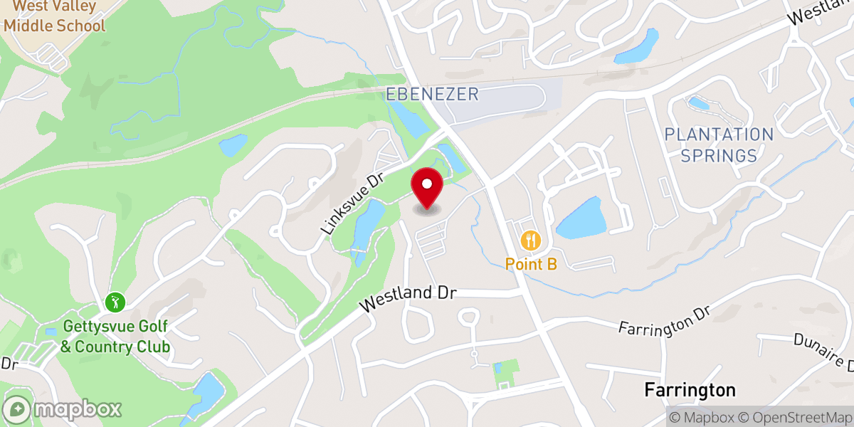 Map showing location of Ebenezer United Methodist Church