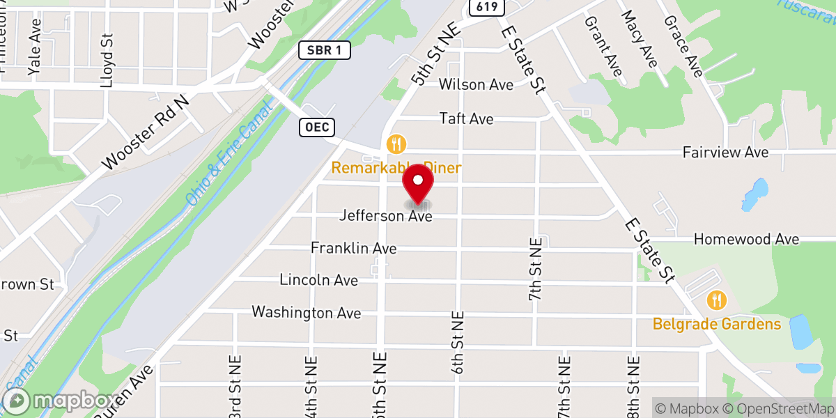 Map showing location of Barberton Seventh-day Adventist Church