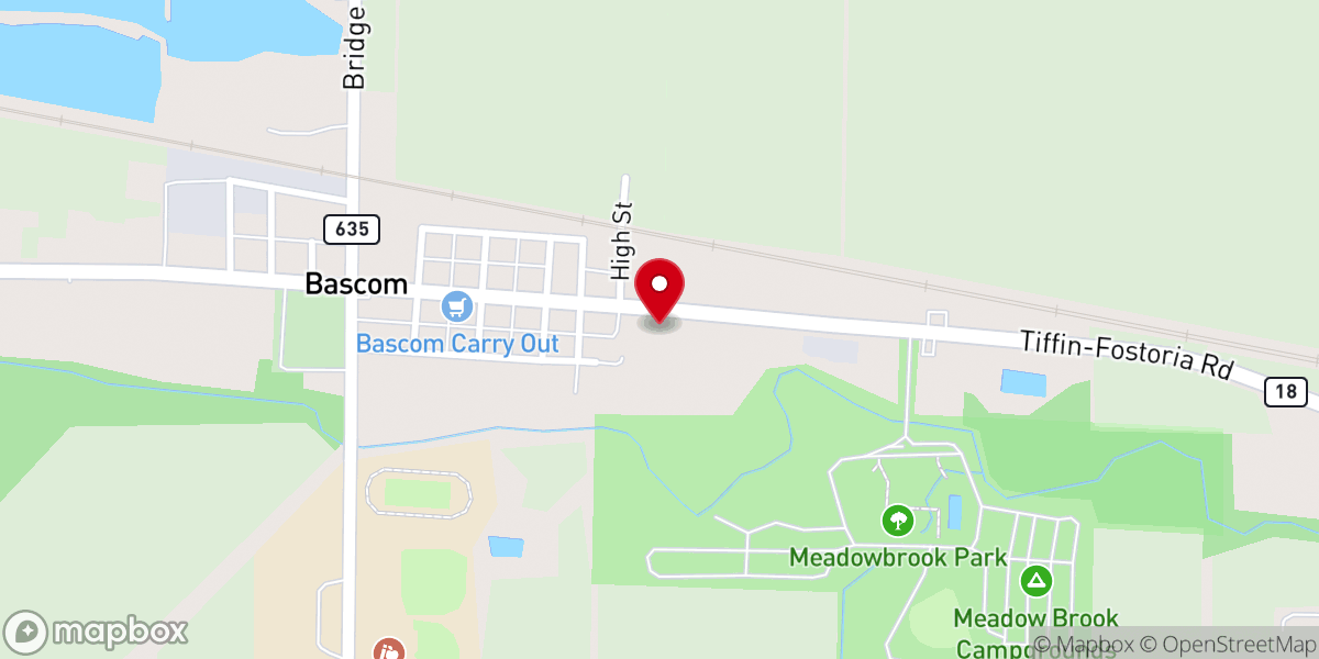 Map showing location of Bascom United Methodist Office
