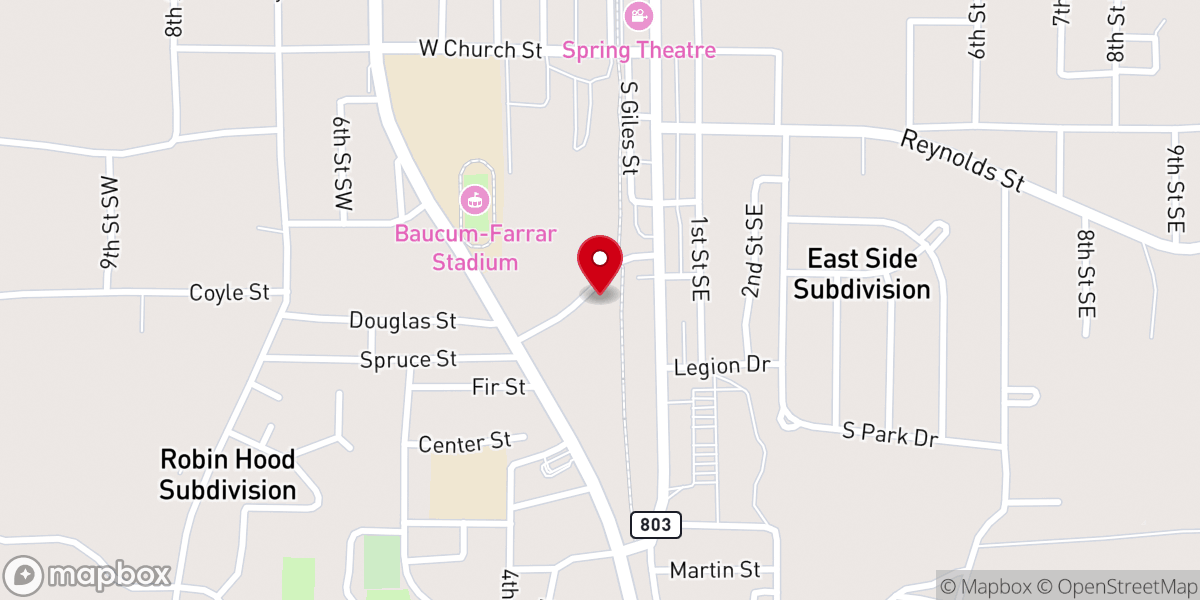 Map showing location of Public Health Office