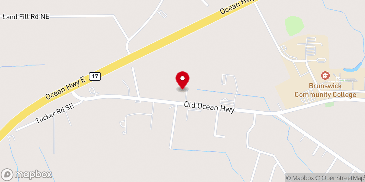Map showing location of Brunswick Baptist Association