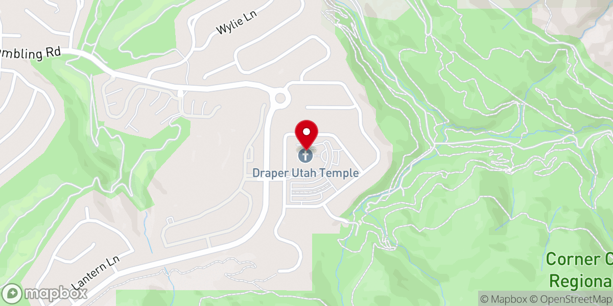 Map showing location of Draper Utah Temple