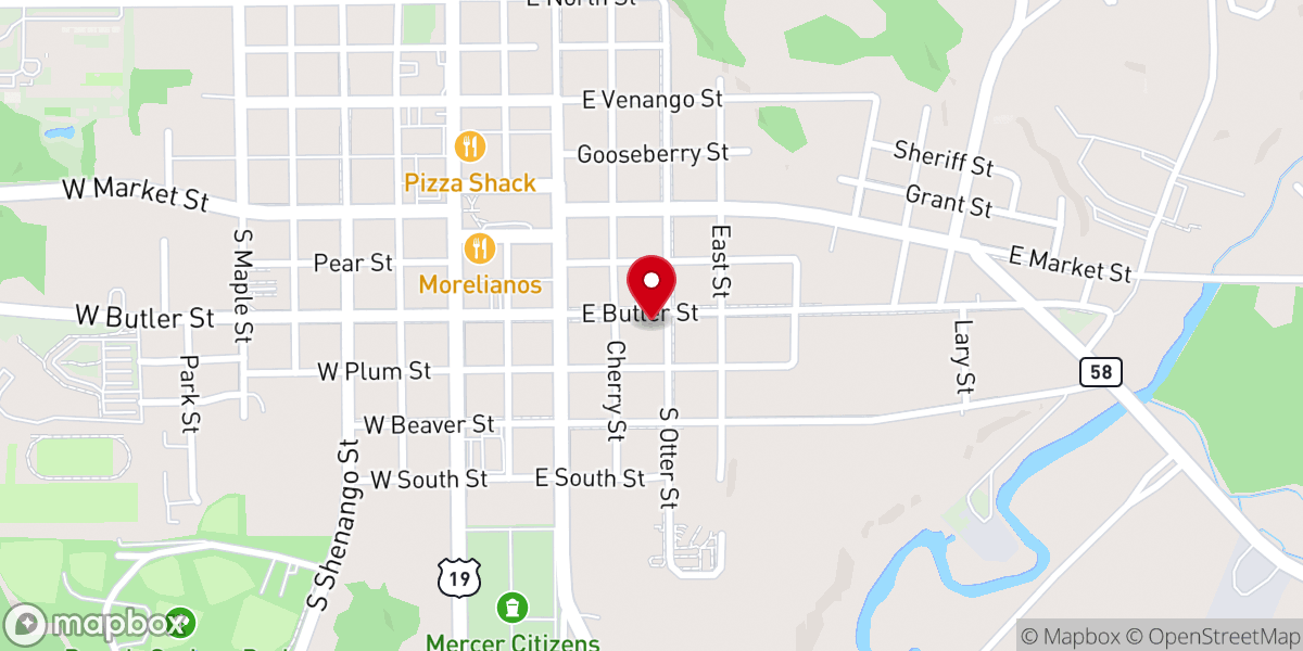 Map showing location of Davis David M
