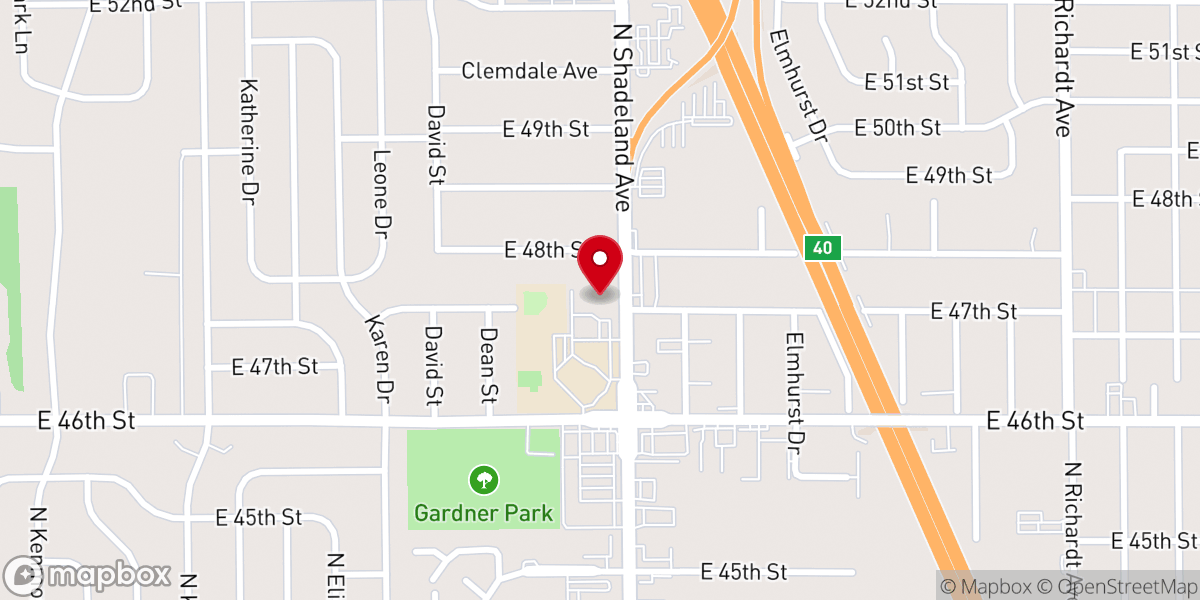 Map showing location of Saint Lawrence Catholic Church