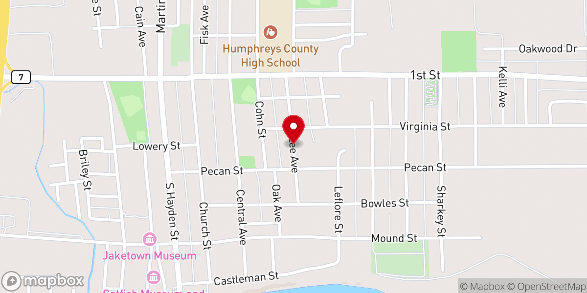 Map showing location of Mt Carmel Church