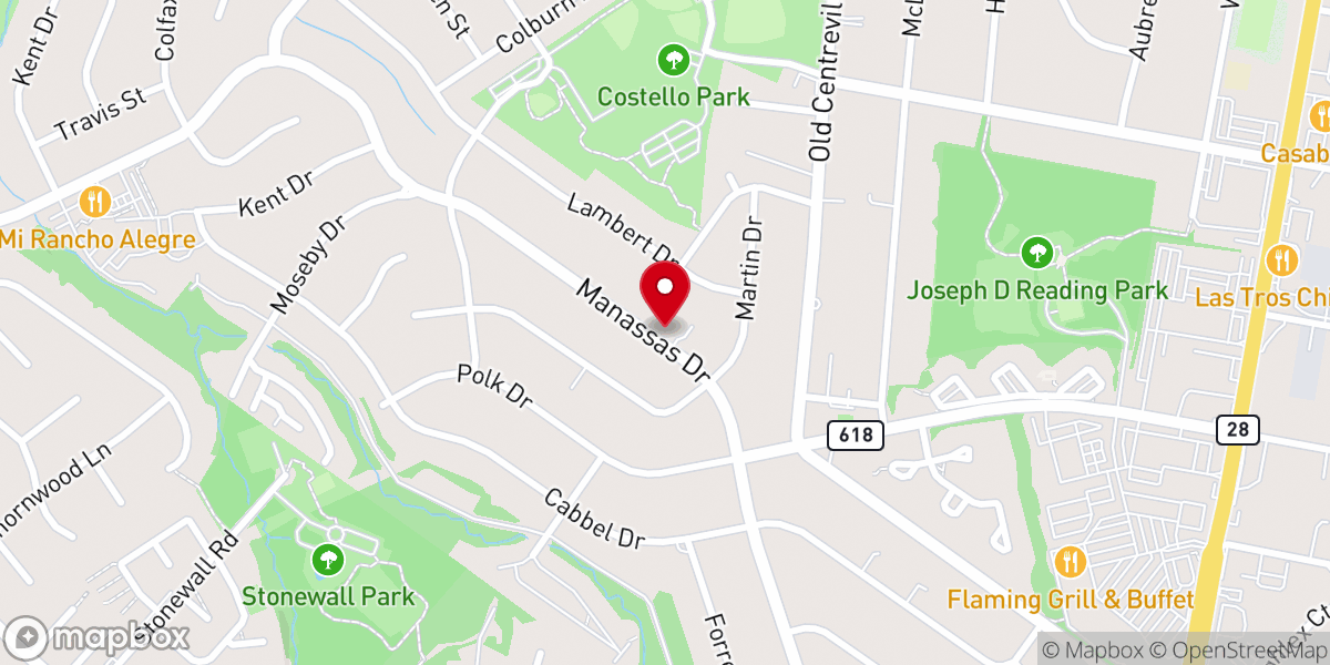 Map showing location of First Bible Baptist Church