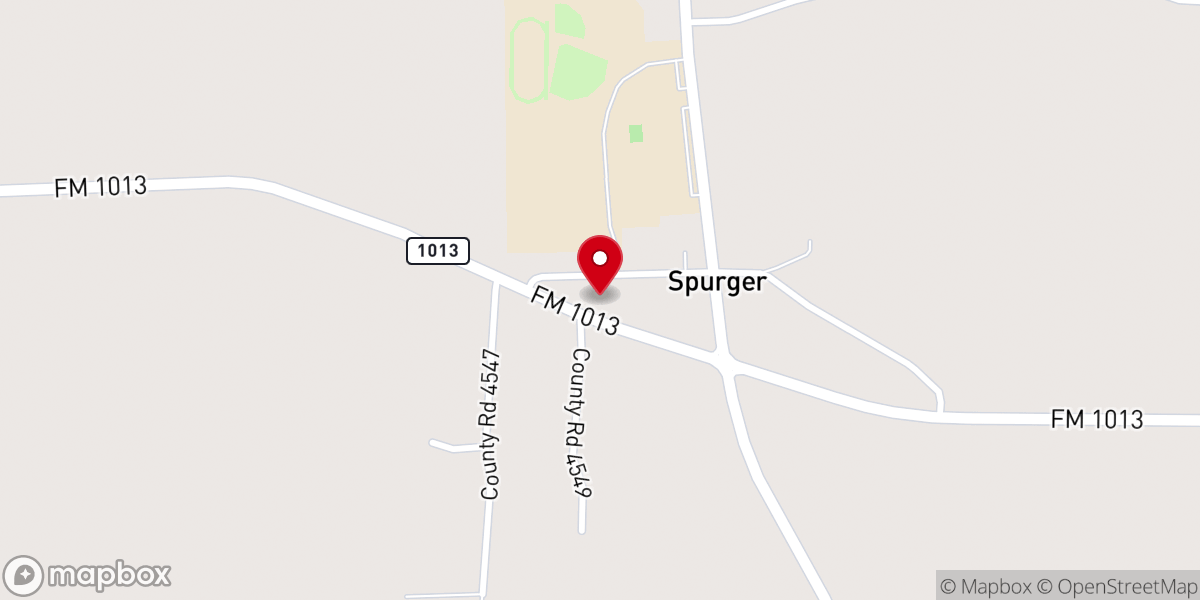 Map showing location of Spurger United Methodist Church - Food Distribution Center