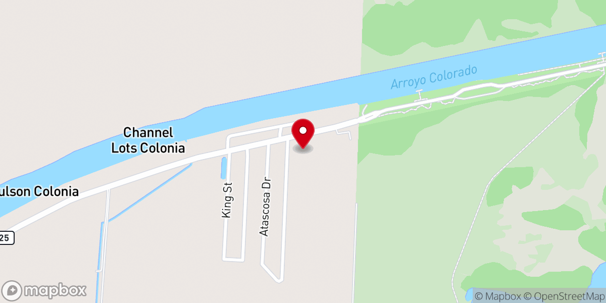 Map showing location of Arroyo Baptist Chapel