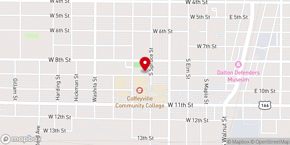 Map showing location of St. Paul's Lutheran Church