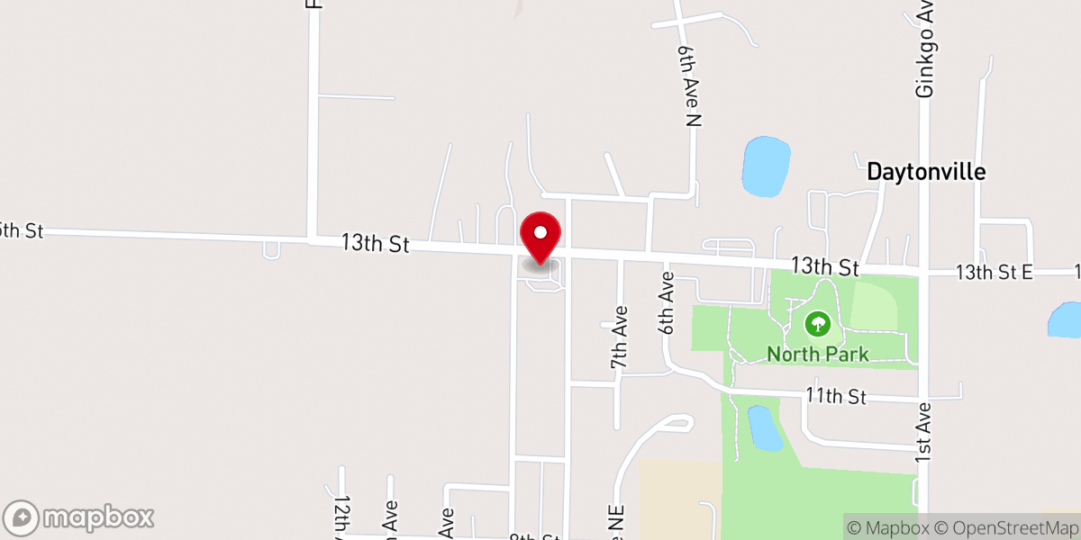 Map showing location of Wellman Mennonite Church