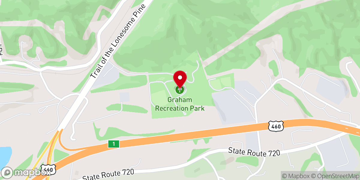 Map showing location of Graham Recreation Park