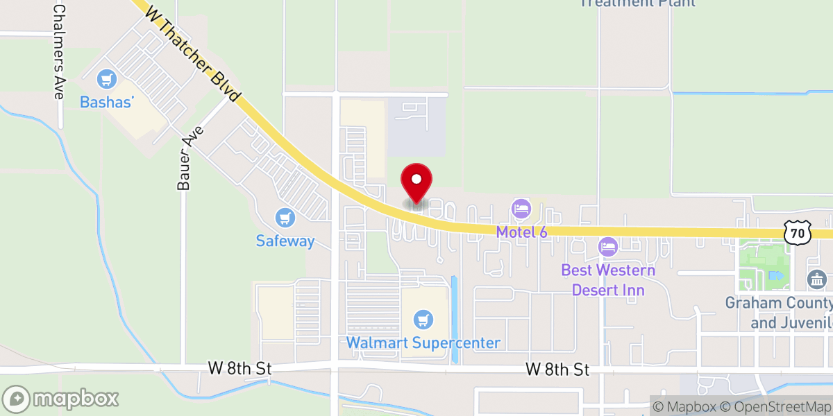 Map showing location of McDonald's